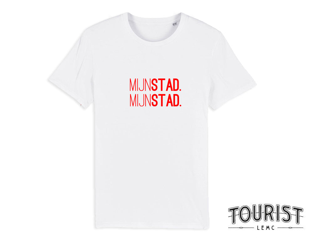 Narabar een miljard Kroniek MIJN STAD. MIJN STAD. | Witte T-shirt | KLEIR. X Tourist LeMC