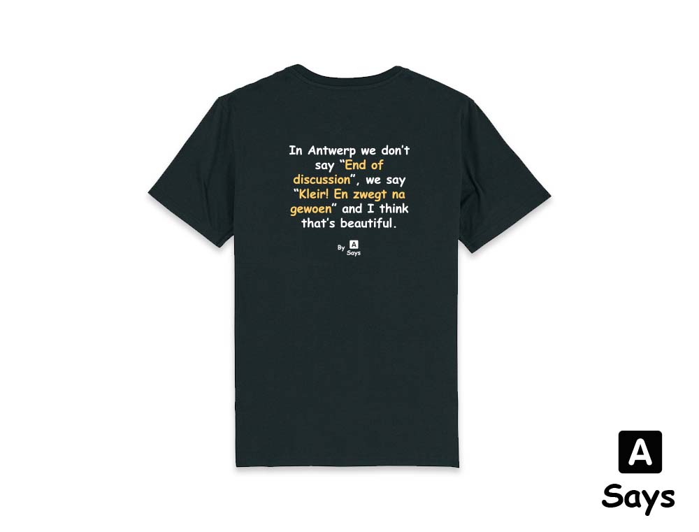 eeuwig toewijzing Soms ZWEGT NA GEWOEN. Zwarte T-shirt - Unisex | KLEIR.