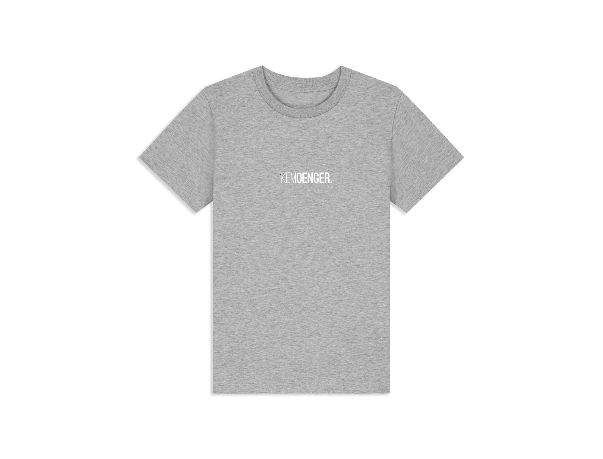 Grijze T-shirt met opdruk KEMOENGER. voor kinderen