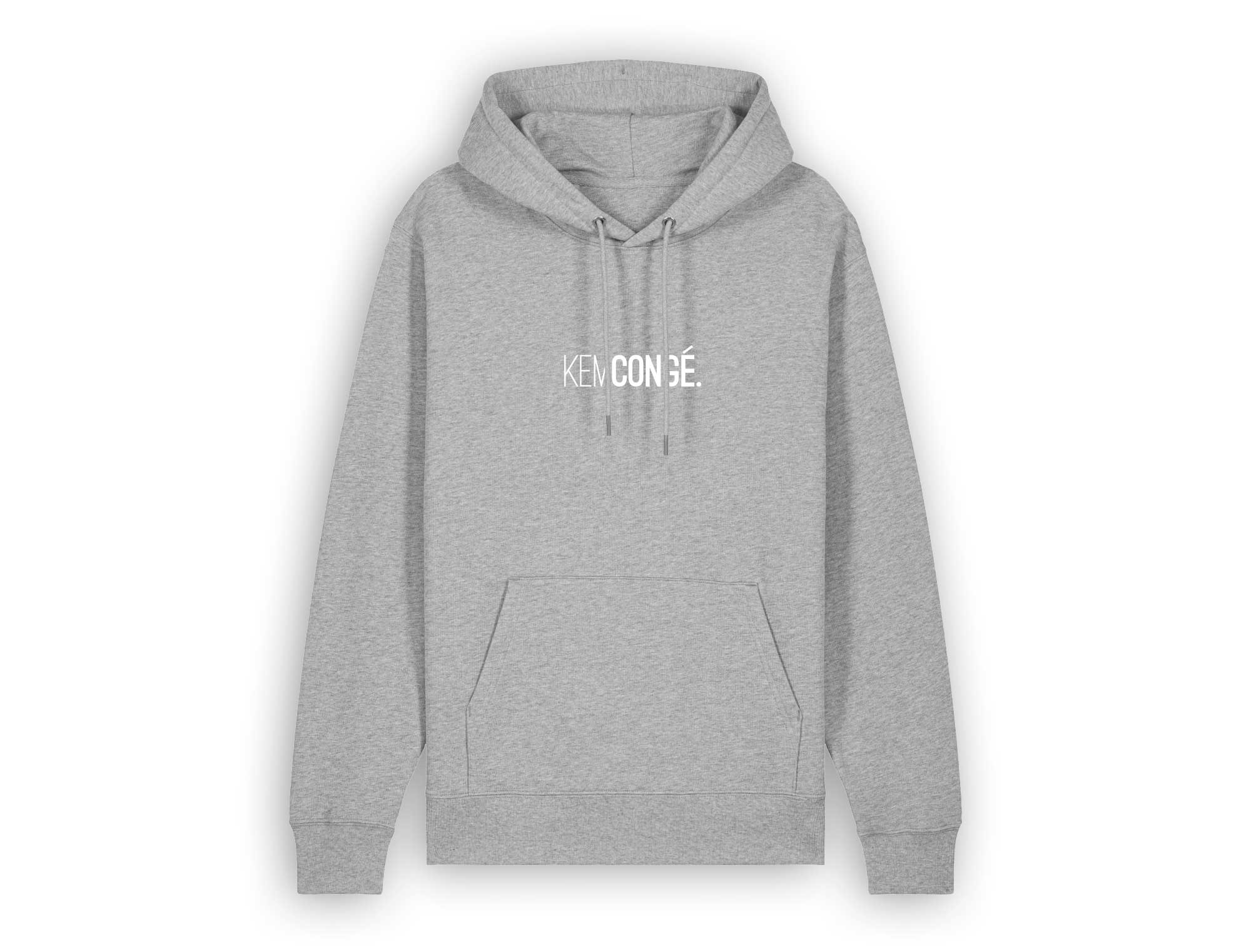 Grijze hoodie met opdruk KEMCONGE