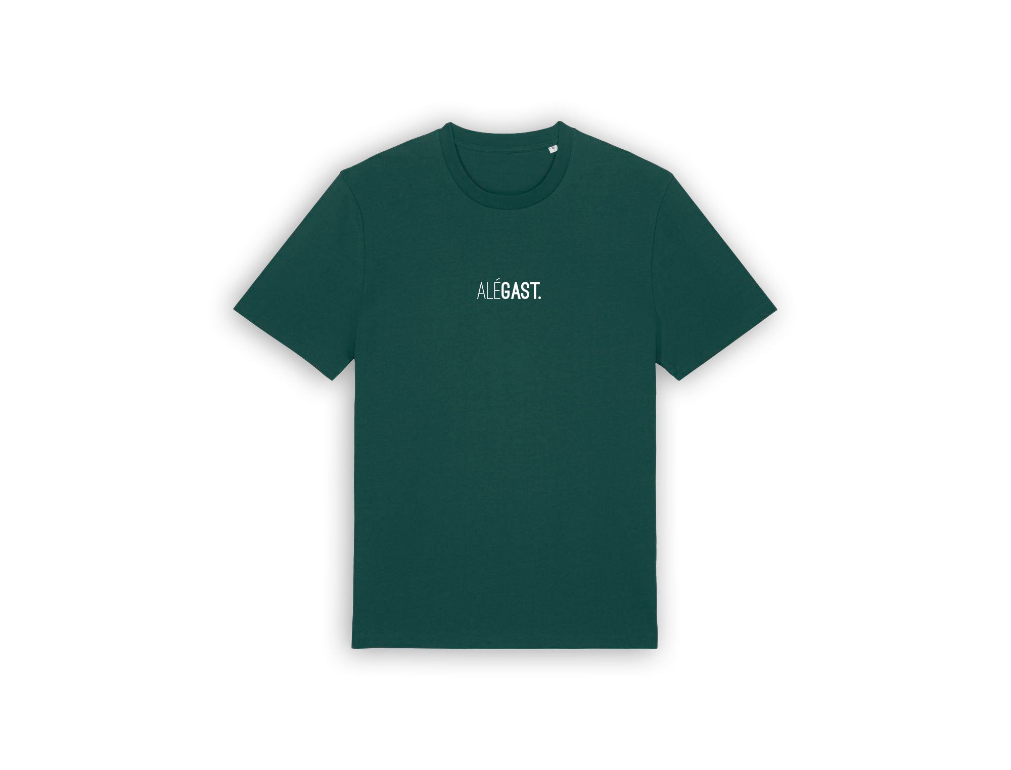 Groene T-shirt met opdruk ALEGAST.